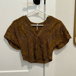 Free People lace crop top. Size XS